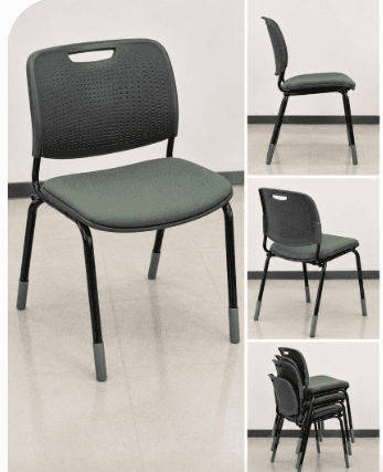 SILLA ESTUDIANTIL DE 4 PATAS CON COBERTOR 
